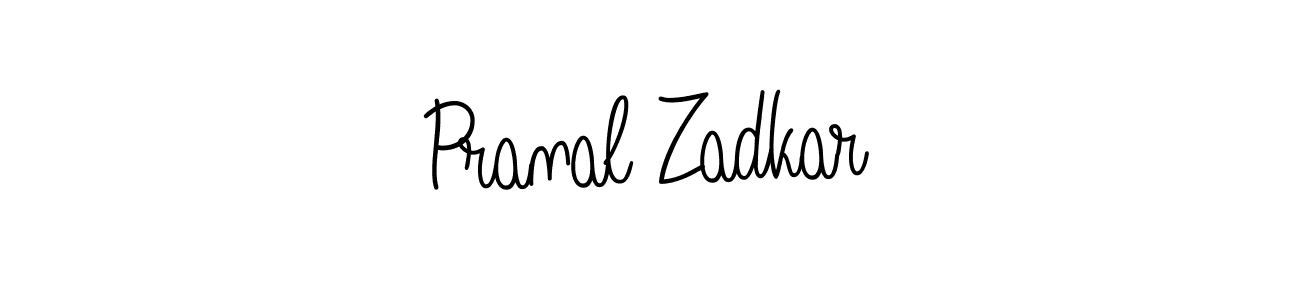 Make a short Pranal Zadkar signature style. Manage your documents anywhere anytime using Angelique-Rose-font-FFP. Create and add eSignatures, submit forms, share and send files easily. Pranal Zadkar signature style 5 images and pictures png