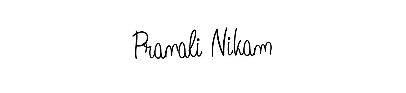 Angelique-Rose-font-FFP is a professional signature style that is perfect for those who want to add a touch of class to their signature. It is also a great choice for those who want to make their signature more unique. Get Pranali Nikam name to fancy signature for free. Pranali Nikam signature style 5 images and pictures png