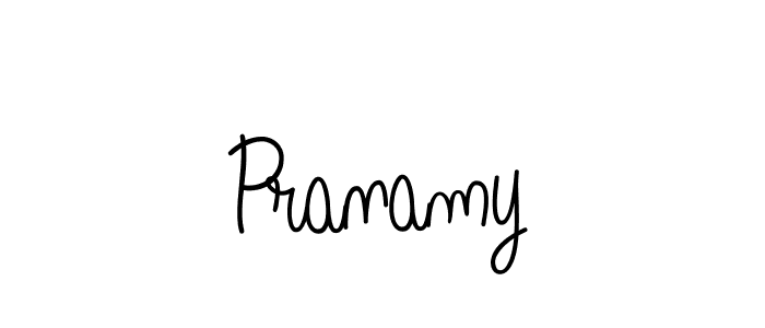 Pranamy stylish signature style. Best Handwritten Sign (Angelique-Rose-font-FFP) for my name. Handwritten Signature Collection Ideas for my name Pranamy. Pranamy signature style 5 images and pictures png