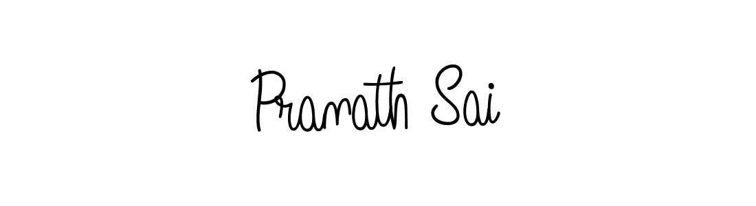 Use a signature maker to create a handwritten signature online. With this signature software, you can design (Angelique-Rose-font-FFP) your own signature for name Pranath Sai. Pranath Sai signature style 5 images and pictures png