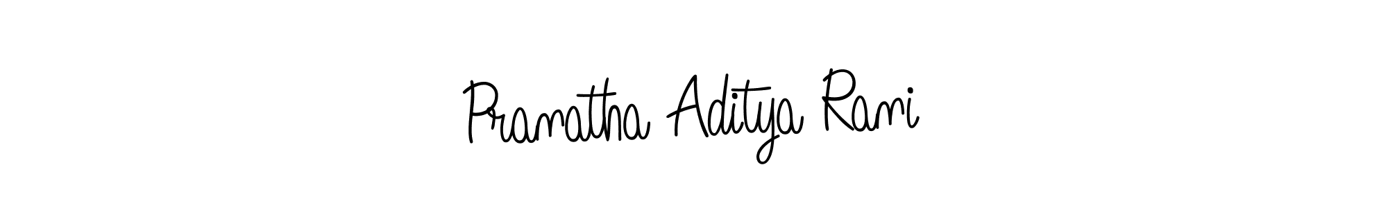 Design your own signature with our free online signature maker. With this signature software, you can create a handwritten (Angelique-Rose-font-FFP) signature for name Pranatha Aditya Rani. Pranatha Aditya Rani signature style 5 images and pictures png