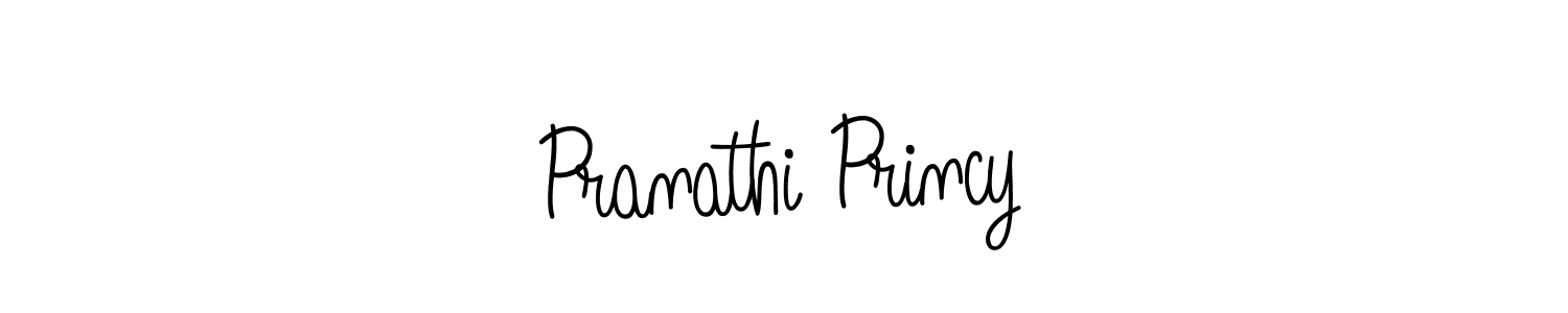 The best way (Angelique-Rose-font-FFP) to make a short signature is to pick only two or three words in your name. The name Pranathi Princy include a total of six letters. For converting this name. Pranathi Princy signature style 5 images and pictures png