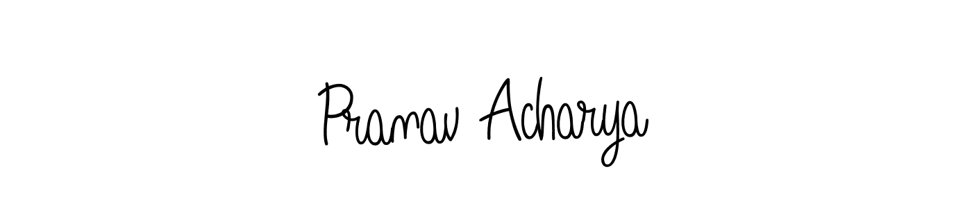 Also we have Pranav Acharya name is the best signature style. Create professional handwritten signature collection using Angelique-Rose-font-FFP autograph style. Pranav Acharya signature style 5 images and pictures png