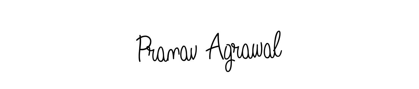 Create a beautiful signature design for name Pranav Agrawal. With this signature (Angelique-Rose-font-FFP) fonts, you can make a handwritten signature for free. Pranav Agrawal signature style 5 images and pictures png