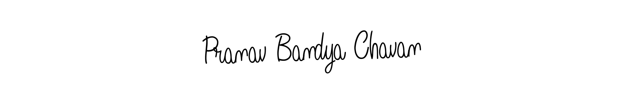 Make a beautiful signature design for name Pranav Bandya Chavan. With this signature (Angelique-Rose-font-FFP) style, you can create a handwritten signature for free. Pranav Bandya Chavan signature style 5 images and pictures png