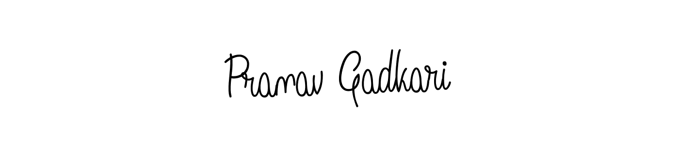 How to make Pranav Gadkari name signature. Use Angelique-Rose-font-FFP style for creating short signs online. This is the latest handwritten sign. Pranav Gadkari signature style 5 images and pictures png