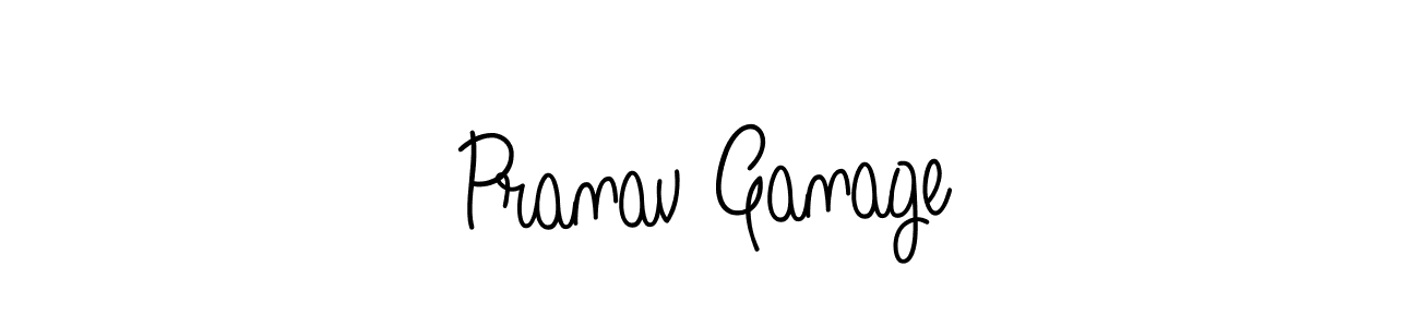 Design your own signature with our free online signature maker. With this signature software, you can create a handwritten (Angelique-Rose-font-FFP) signature for name Pranav Ganage. Pranav Ganage signature style 5 images and pictures png