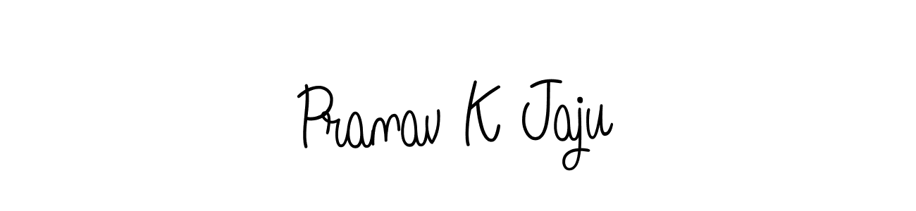 Create a beautiful signature design for name Pranav K Jaju. With this signature (Angelique-Rose-font-FFP) fonts, you can make a handwritten signature for free. Pranav K Jaju signature style 5 images and pictures png