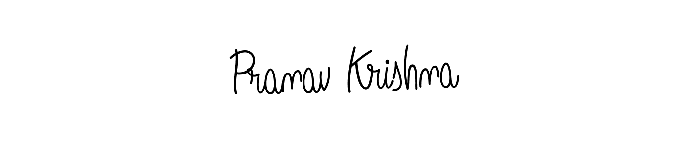 Make a beautiful signature design for name Pranav Krishna. With this signature (Angelique-Rose-font-FFP) style, you can create a handwritten signature for free. Pranav Krishna signature style 5 images and pictures png