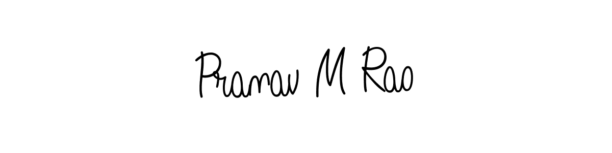 Design your own signature with our free online signature maker. With this signature software, you can create a handwritten (Angelique-Rose-font-FFP) signature for name Pranav M Rao. Pranav M Rao signature style 5 images and pictures png