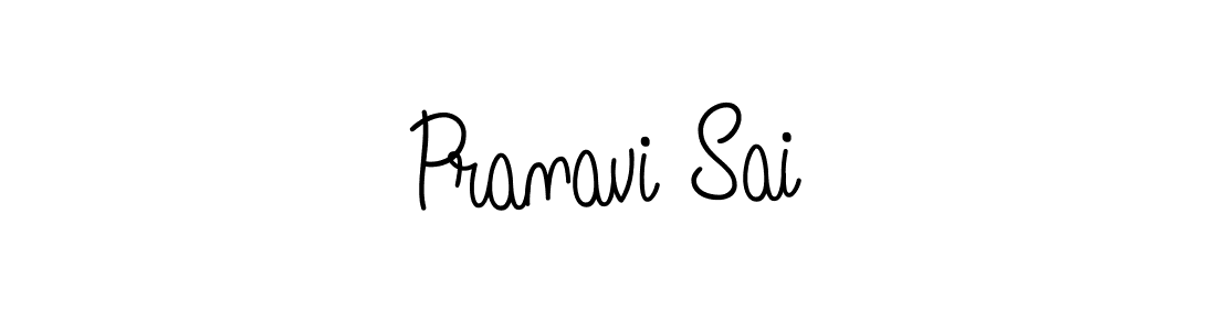 How to make Pranavi Sai name signature. Use Angelique-Rose-font-FFP style for creating short signs online. This is the latest handwritten sign. Pranavi Sai signature style 5 images and pictures png