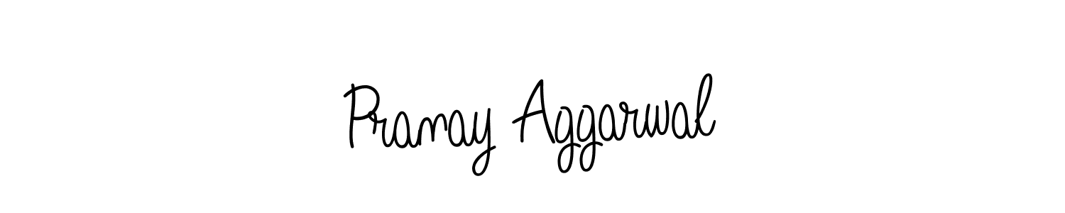 Make a beautiful signature design for name Pranay Aggarwal. With this signature (Angelique-Rose-font-FFP) style, you can create a handwritten signature for free. Pranay Aggarwal signature style 5 images and pictures png