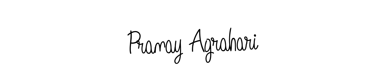 Use a signature maker to create a handwritten signature online. With this signature software, you can design (Angelique-Rose-font-FFP) your own signature for name Pranay Agrahari. Pranay Agrahari signature style 5 images and pictures png