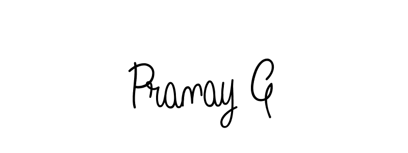 You should practise on your own different ways (Angelique-Rose-font-FFP) to write your name (Pranay G) in signature. don't let someone else do it for you. Pranay G signature style 5 images and pictures png