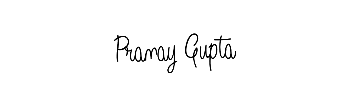 The best way (Angelique-Rose-font-FFP) to make a short signature is to pick only two or three words in your name. The name Pranay Gupta include a total of six letters. For converting this name. Pranay Gupta signature style 5 images and pictures png