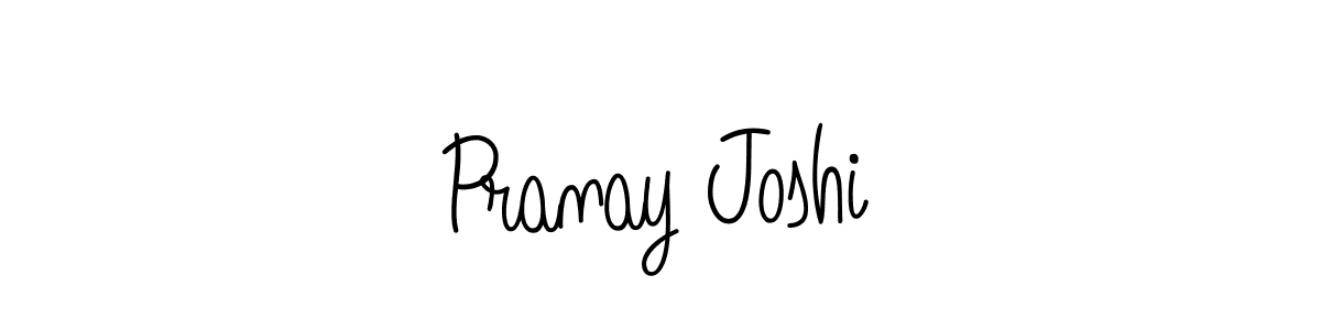 The best way (Angelique-Rose-font-FFP) to make a short signature is to pick only two or three words in your name. The name Pranay Joshi include a total of six letters. For converting this name. Pranay Joshi signature style 5 images and pictures png