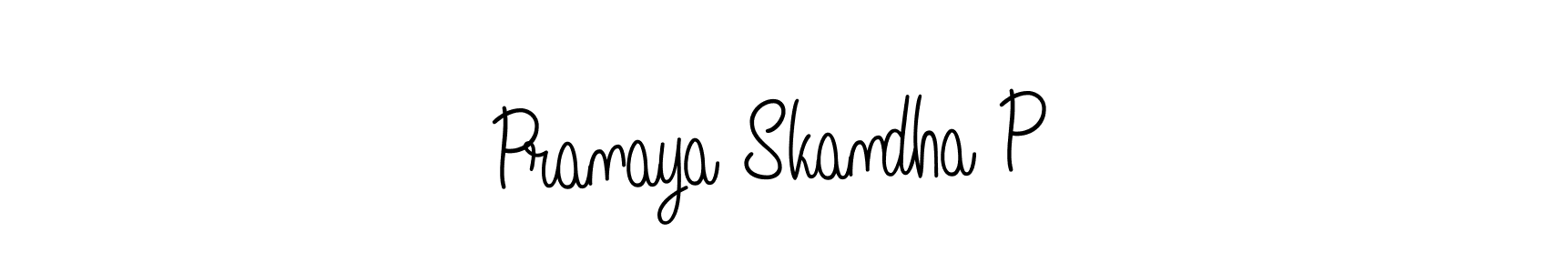 How to make Pranaya Skandha P signature? Angelique-Rose-font-FFP is a professional autograph style. Create handwritten signature for Pranaya Skandha P name. Pranaya Skandha P signature style 5 images and pictures png