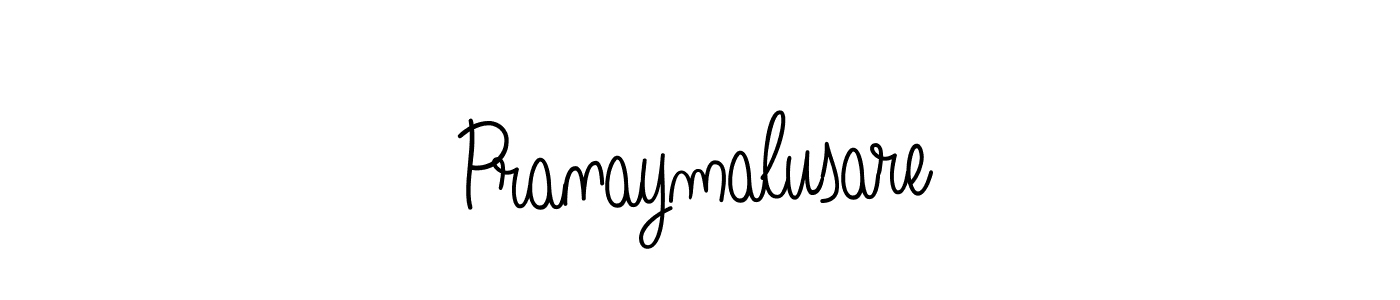 Use a signature maker to create a handwritten signature online. With this signature software, you can design (Angelique-Rose-font-FFP) your own signature for name Pranaymalusare. Pranaymalusare signature style 5 images and pictures png