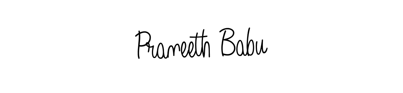 Praneeth Babu stylish signature style. Best Handwritten Sign (Angelique-Rose-font-FFP) for my name. Handwritten Signature Collection Ideas for my name Praneeth Babu. Praneeth Babu signature style 5 images and pictures png