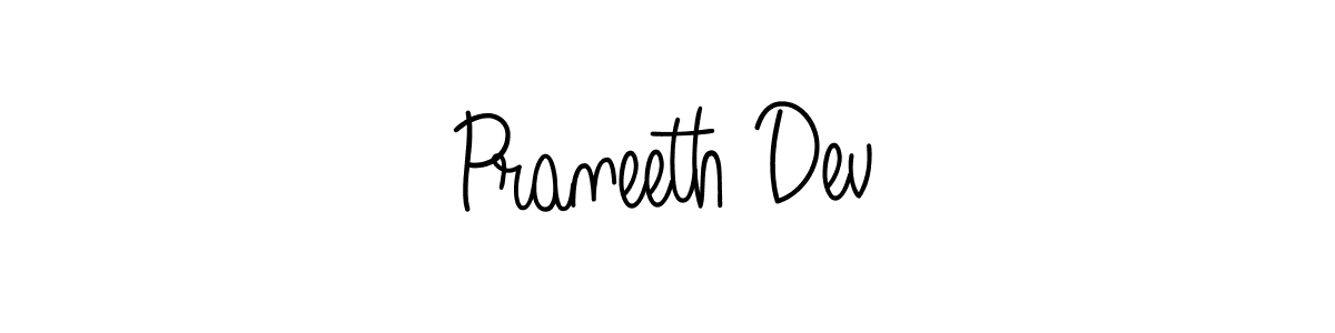 Praneeth Dev stylish signature style. Best Handwritten Sign (Angelique-Rose-font-FFP) for my name. Handwritten Signature Collection Ideas for my name Praneeth Dev. Praneeth Dev signature style 5 images and pictures png