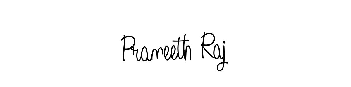 Use a signature maker to create a handwritten signature online. With this signature software, you can design (Angelique-Rose-font-FFP) your own signature for name Praneeth Raj. Praneeth Raj signature style 5 images and pictures png