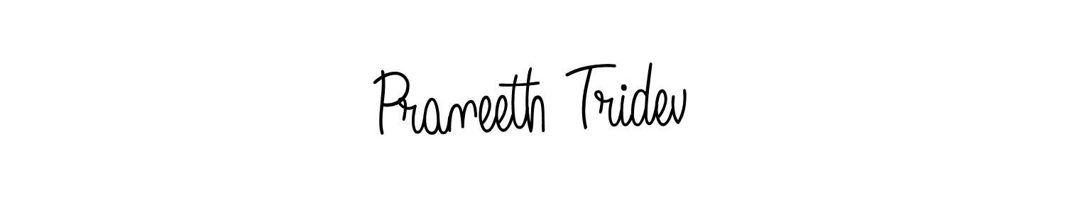 Create a beautiful signature design for name Praneeth Tridev. With this signature (Angelique-Rose-font-FFP) fonts, you can make a handwritten signature for free. Praneeth Tridev signature style 5 images and pictures png