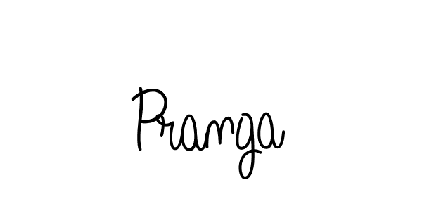 Make a beautiful signature design for name Pranga. With this signature (Angelique-Rose-font-FFP) style, you can create a handwritten signature for free. Pranga signature style 5 images and pictures png