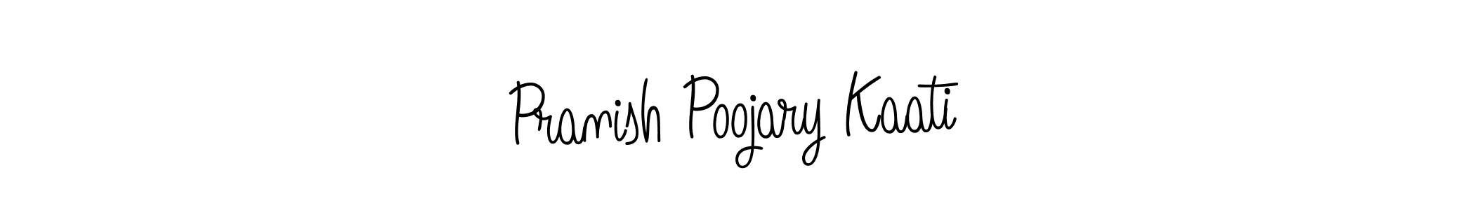 Make a beautiful signature design for name Pranish Poojary Kaati. Use this online signature maker to create a handwritten signature for free. Pranish Poojary Kaati signature style 5 images and pictures png