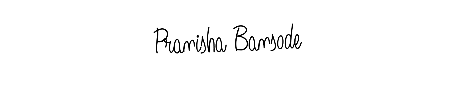 Design your own signature with our free online signature maker. With this signature software, you can create a handwritten (Angelique-Rose-font-FFP) signature for name Pranisha Bansode. Pranisha Bansode signature style 5 images and pictures png