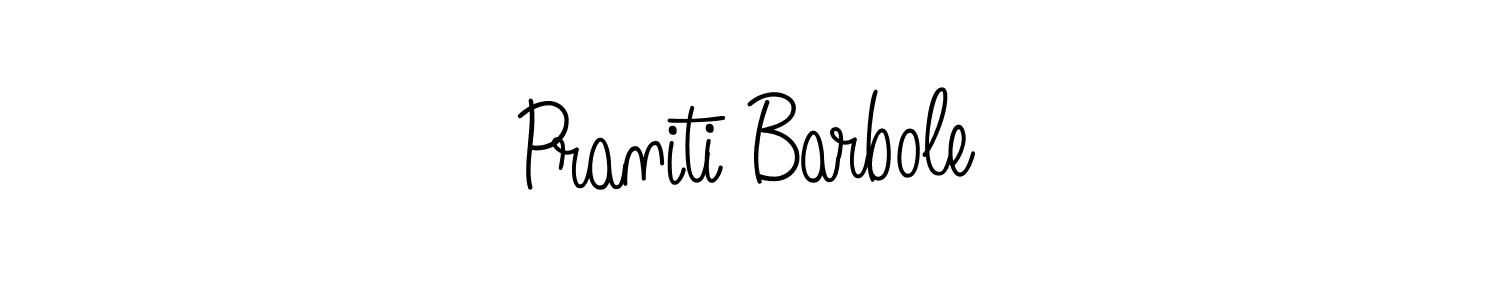 Make a short Praniti Barbole signature style. Manage your documents anywhere anytime using Angelique-Rose-font-FFP. Create and add eSignatures, submit forms, share and send files easily. Praniti Barbole signature style 5 images and pictures png