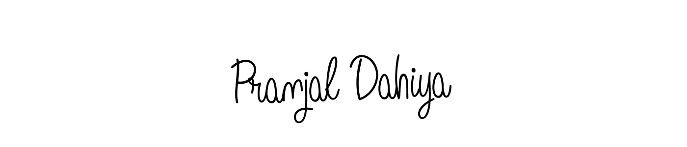 Use a signature maker to create a handwritten signature online. With this signature software, you can design (Angelique-Rose-font-FFP) your own signature for name Pranjal Dahiya. Pranjal Dahiya signature style 5 images and pictures png