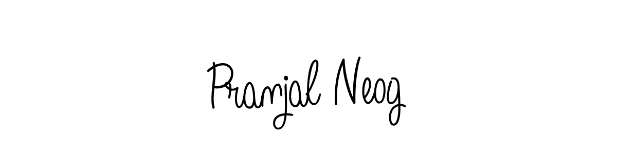 Make a beautiful signature design for name Pranjal Neog. With this signature (Angelique-Rose-font-FFP) style, you can create a handwritten signature for free. Pranjal Neog signature style 5 images and pictures png