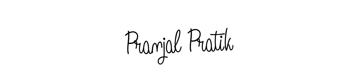 Pranjal Pratik stylish signature style. Best Handwritten Sign (Angelique-Rose-font-FFP) for my name. Handwritten Signature Collection Ideas for my name Pranjal Pratik. Pranjal Pratik signature style 5 images and pictures png