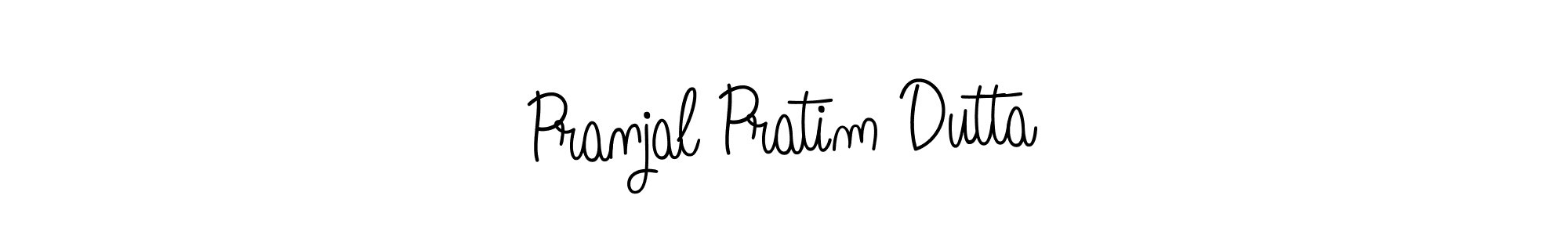 How to make Pranjal Pratim Dutta name signature. Use Angelique-Rose-font-FFP style for creating short signs online. This is the latest handwritten sign. Pranjal Pratim Dutta signature style 5 images and pictures png