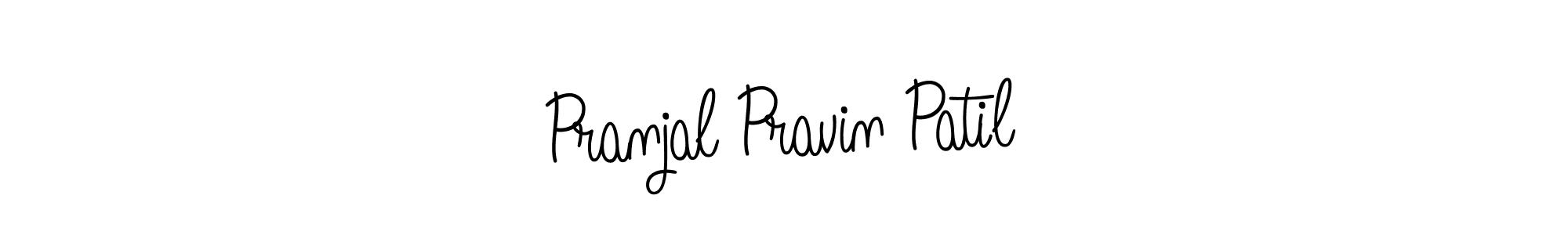 You should practise on your own different ways (Angelique-Rose-font-FFP) to write your name (Pranjal Pravin Patil) in signature. don't let someone else do it for you. Pranjal Pravin Patil signature style 5 images and pictures png