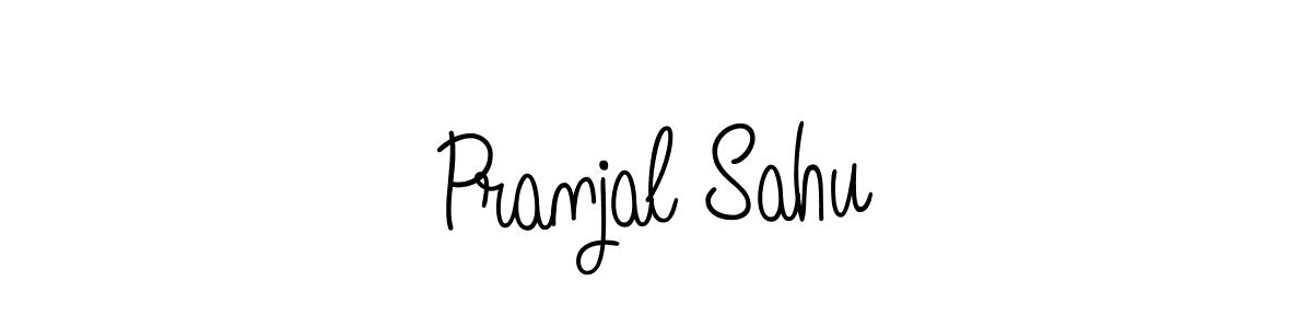 The best way (Angelique-Rose-font-FFP) to make a short signature is to pick only two or three words in your name. The name Pranjal Sahu include a total of six letters. For converting this name. Pranjal Sahu signature style 5 images and pictures png