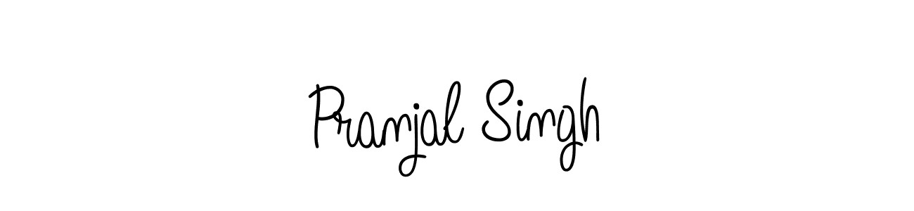 The best way (Angelique-Rose-font-FFP) to make a short signature is to pick only two or three words in your name. The name Pranjal Singh include a total of six letters. For converting this name. Pranjal Singh signature style 5 images and pictures png