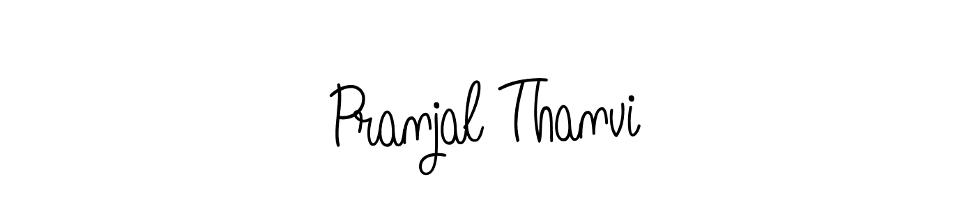 Create a beautiful signature design for name Pranjal Thanvi. With this signature (Angelique-Rose-font-FFP) fonts, you can make a handwritten signature for free. Pranjal Thanvi signature style 5 images and pictures png