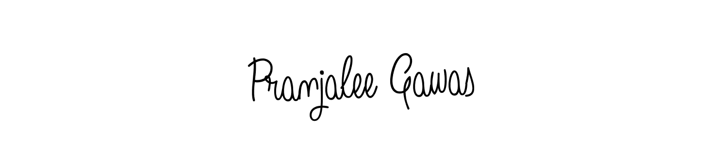The best way (Angelique-Rose-font-FFP) to make a short signature is to pick only two or three words in your name. The name Pranjalee Gawas include a total of six letters. For converting this name. Pranjalee Gawas signature style 5 images and pictures png