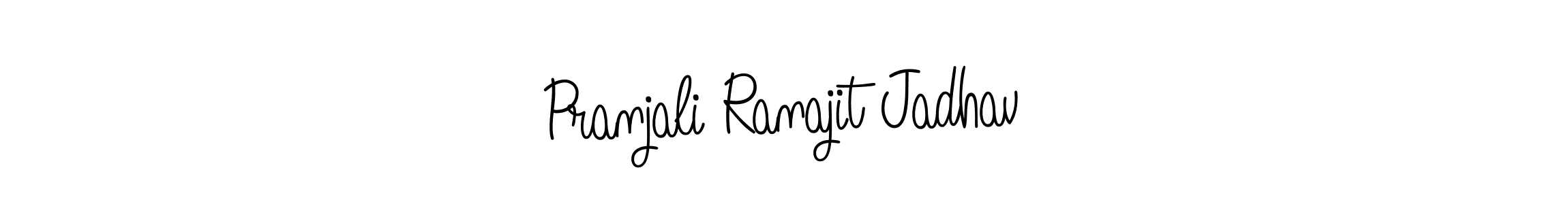 Pranjali Ranajit Jadhav stylish signature style. Best Handwritten Sign (Angelique-Rose-font-FFP) for my name. Handwritten Signature Collection Ideas for my name Pranjali Ranajit Jadhav. Pranjali Ranajit Jadhav signature style 5 images and pictures png