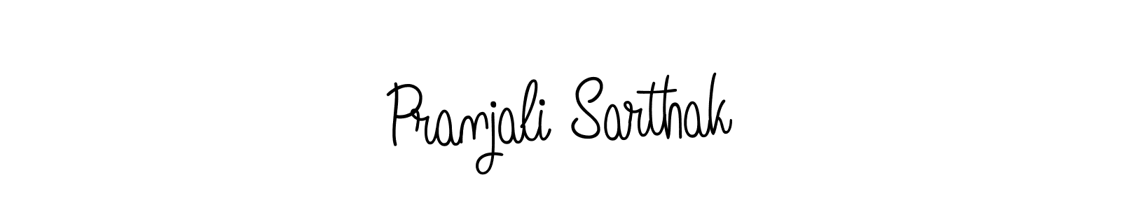 Also we have Pranjali Sarthak name is the best signature style. Create professional handwritten signature collection using Angelique-Rose-font-FFP autograph style. Pranjali Sarthak signature style 5 images and pictures png