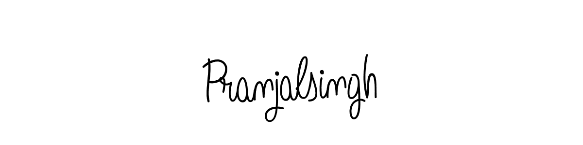 You should practise on your own different ways (Angelique-Rose-font-FFP) to write your name (Pranjalsingh) in signature. don't let someone else do it for you. Pranjalsingh signature style 5 images and pictures png