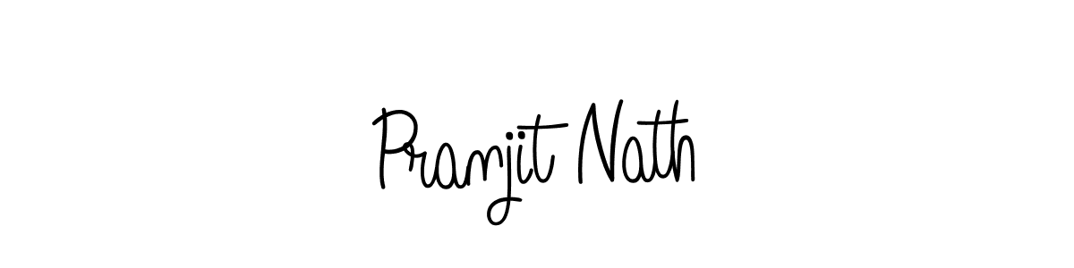 How to make Pranjit Nath name signature. Use Angelique-Rose-font-FFP style for creating short signs online. This is the latest handwritten sign. Pranjit Nath signature style 5 images and pictures png