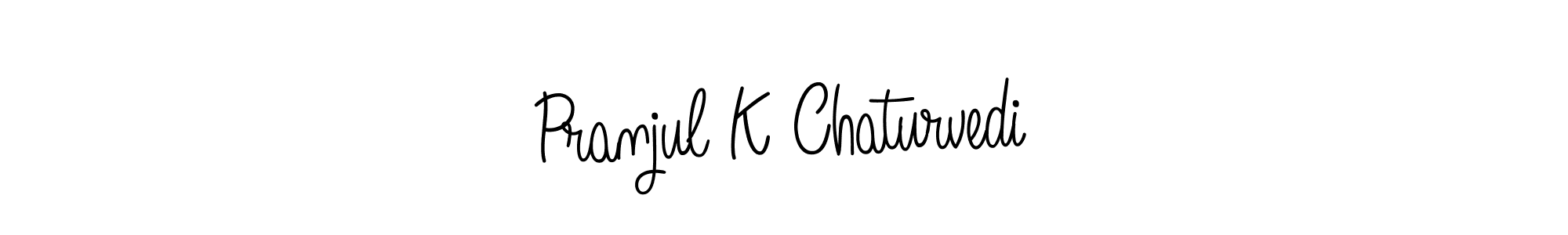 Design your own signature with our free online signature maker. With this signature software, you can create a handwritten (Angelique-Rose-font-FFP) signature for name Pranjul K Chaturvedi. Pranjul K Chaturvedi signature style 5 images and pictures png