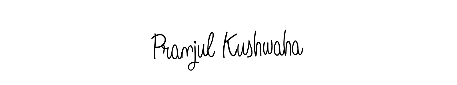 Create a beautiful signature design for name Pranjul Kushwaha. With this signature (Angelique-Rose-font-FFP) fonts, you can make a handwritten signature for free. Pranjul Kushwaha signature style 5 images and pictures png