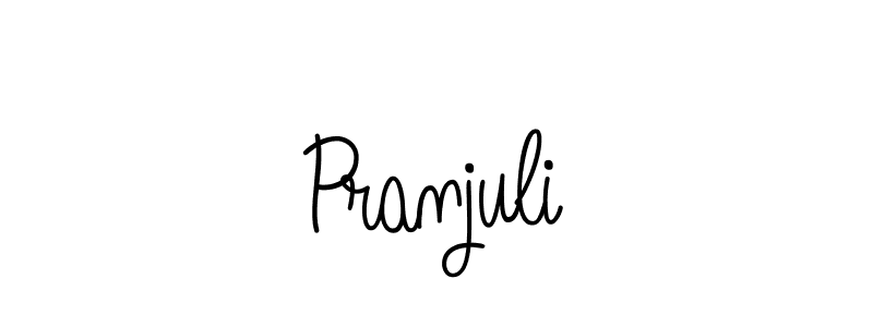 Design your own signature with our free online signature maker. With this signature software, you can create a handwritten (Angelique-Rose-font-FFP) signature for name Pranjuli. Pranjuli signature style 5 images and pictures png