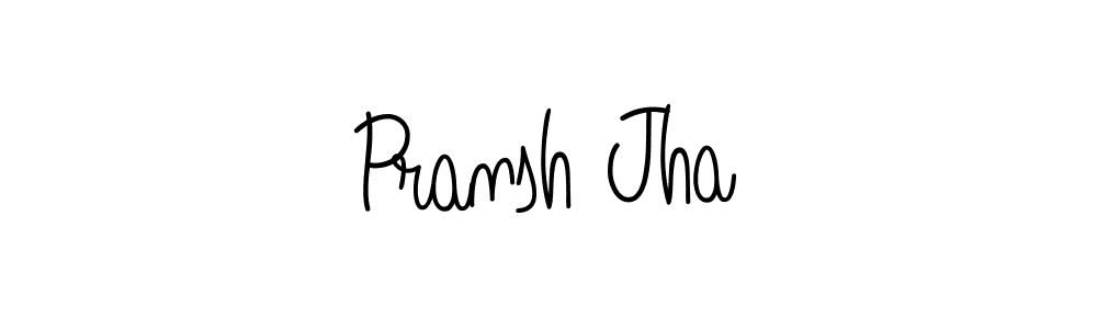 Pransh Jha stylish signature style. Best Handwritten Sign (Angelique-Rose-font-FFP) for my name. Handwritten Signature Collection Ideas for my name Pransh Jha. Pransh Jha signature style 5 images and pictures png