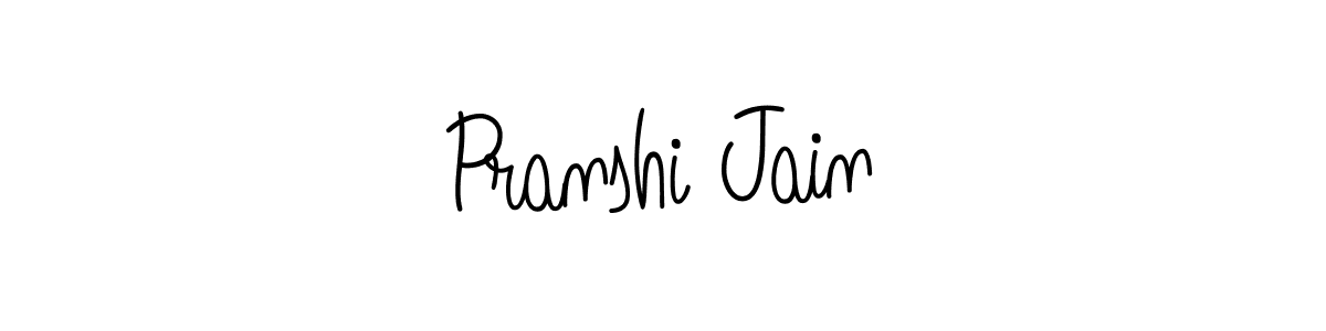 Make a beautiful signature design for name Pranshi Jain. With this signature (Angelique-Rose-font-FFP) style, you can create a handwritten signature for free. Pranshi Jain signature style 5 images and pictures png