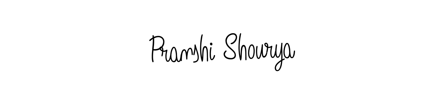 Pranshi Shourya stylish signature style. Best Handwritten Sign (Angelique-Rose-font-FFP) for my name. Handwritten Signature Collection Ideas for my name Pranshi Shourya. Pranshi Shourya signature style 5 images and pictures png