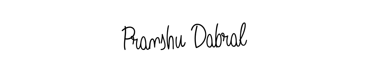 Make a short Pranshu Dabral signature style. Manage your documents anywhere anytime using Angelique-Rose-font-FFP. Create and add eSignatures, submit forms, share and send files easily. Pranshu Dabral signature style 5 images and pictures png